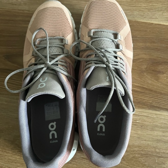 On Running Women's Pink and Gray Athletic Shoes - Picture 3 of 4